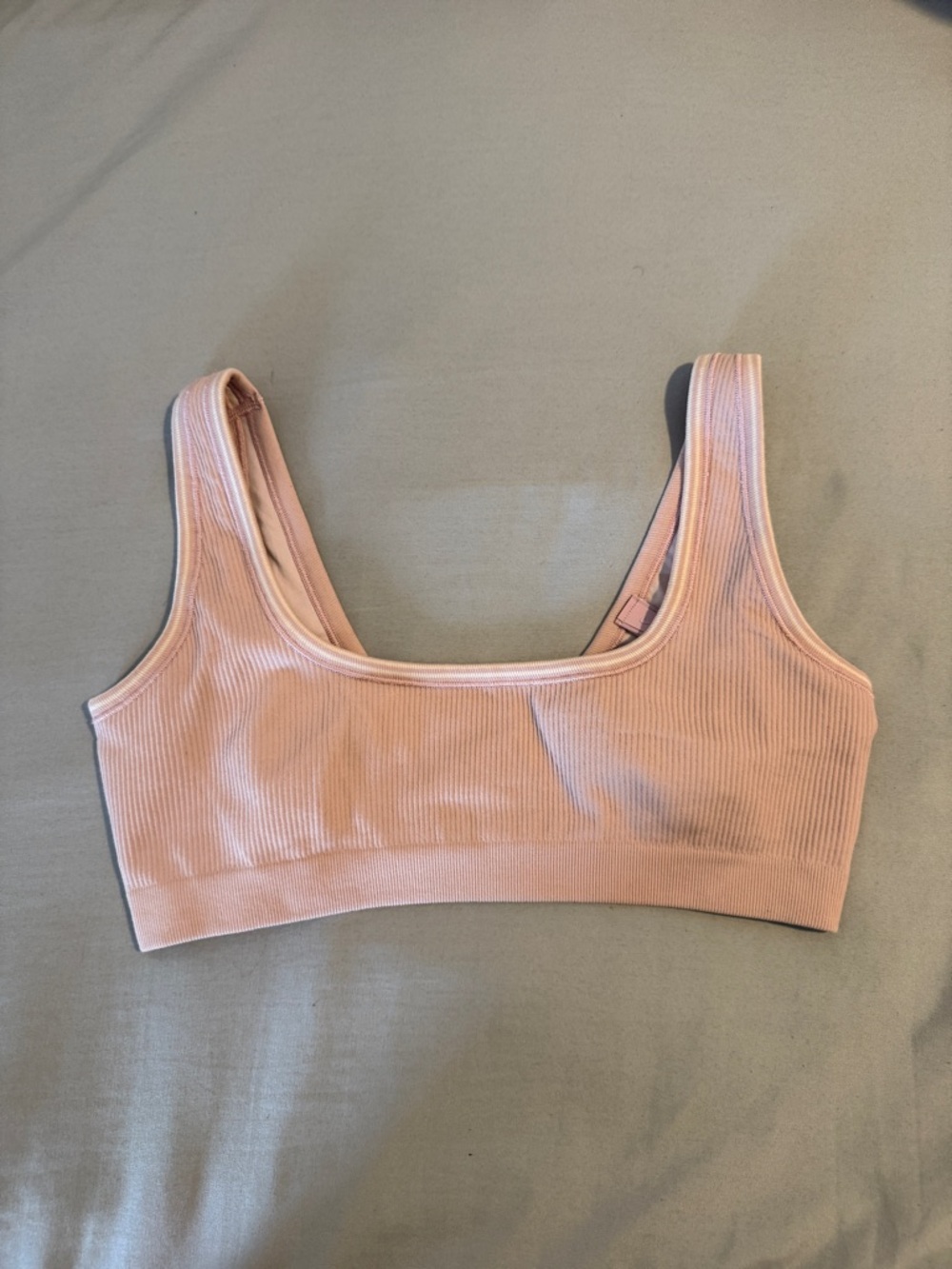 NIKExSKIMS Ribbed Seamless Micro Scoop Bra Size Medium Color Himalayan Ecru